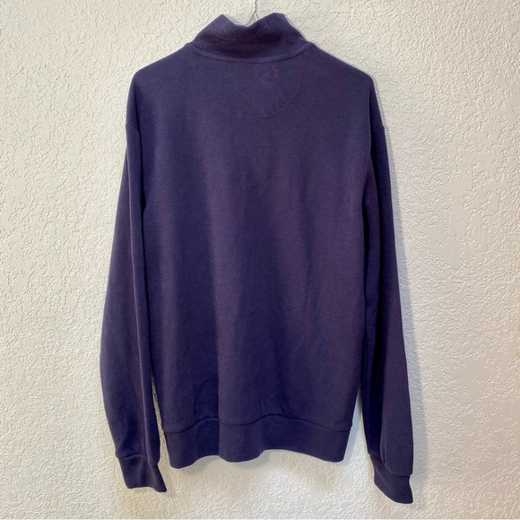 U.S. Polo Assn Men’s Large Quarter 1/4 Zip Flatback Pullover Classic Navy Blue - Picture 3 of 11